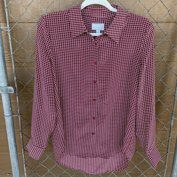 PURE Collection Silk Patterned Button Down - Picture 1 of 7